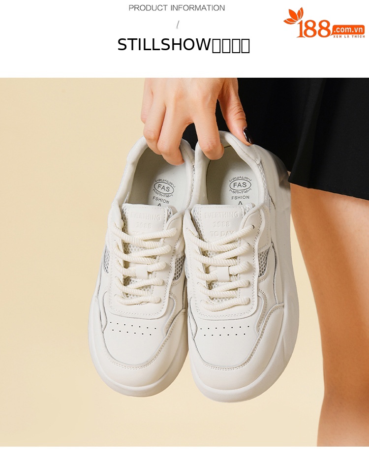 Giày sneaker nữ da thật màu trắng lưới thoáng khí đế bằng mùa hè 2025 — JST 7193 màu đen kiểu nửa kéo, gót cao 6cm, JST 1802- 1m màu, chiều cao gót 4CM, LJ 33005 màu mơ nhạt gót cao 3.5cm, LJ 33005m gót trắng cao 3.5cm chi tiết 13