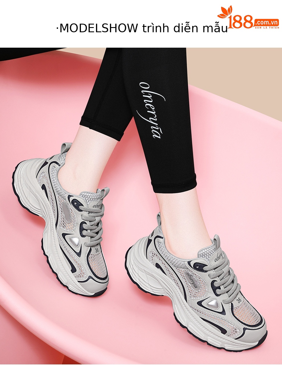 Giày sneaker nữ da thật lưới đế dày thoáng khí chống trơn tăng chiều cao 2025 — JST 7009 xám xanh [mạng đôi], JST 7132 Bạc [Mẫu lưới đơn mùa hè], Thẻ JST 7036m [mạng kép], JST 7009-1 Xám Xanh [Mẫu lưới đơn mùa hè] chi tiết 3