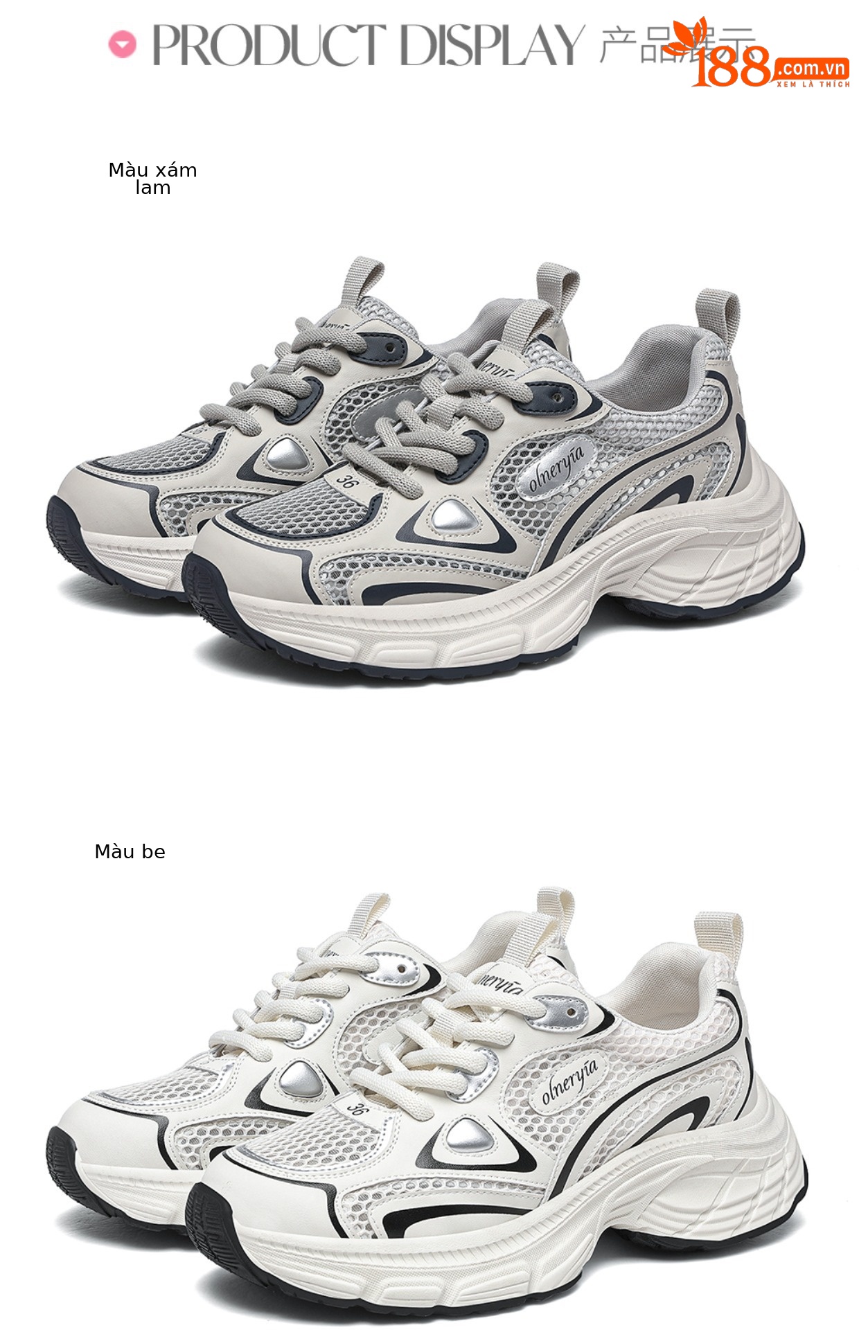 Giày sneaker nữ da thật lưới đế dày thoáng khí chống trơn tăng chiều cao 2025 — JST 7009 xám xanh [mạng đôi], JST 7132 Bạc [Mẫu lưới đơn mùa hè], Thẻ JST 7036m [mạng kép], JST 7009-1 Xám Xanh [Mẫu lưới đơn mùa hè] chi tiết 17