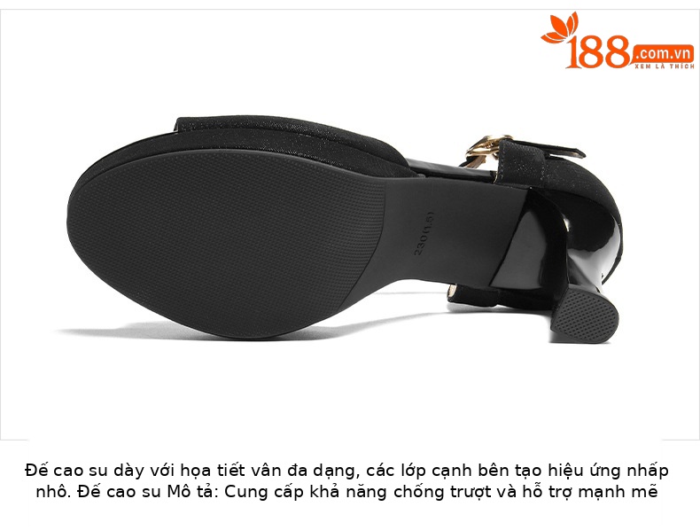 Giày sandal cao gót nữ hở mũi mùa hè 2025, gót cao 7-9 cm, đế platform chống nước, form chuẩn size nhỏ — LJ 5068m màu gót cao 8.5, LJ 3319 gót đen cao 8, LJ 5070m màu gót cao 7, LJ 9786 gót đen cao 8 chi tiết 15
