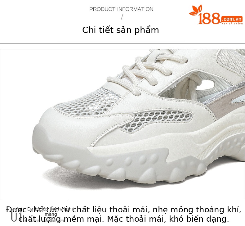 Giày thể thao sandal nữ đế dày kiểu bố, lưới thoáng khí mùa hè 2025 — ML 2192 gót bạc cao 5cm, LJ 58123 [Trắng] Chiều cao gót 5cm, L J 58121 [màu be] chiều cao gót 5cm, ML 6765 màu gót cao 5cm chi tiết 14