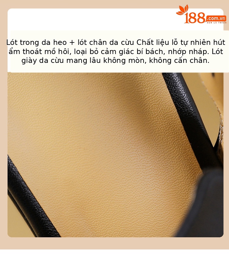 Dép lê đế xuồng đục lỗ bít mũi gót siêu cao 11cm phong cách Roman dệt da thật — Màu đen chi tiết 13