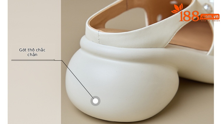 Dép lỗ ngọc trai Yichuan đế dày 6 cm kín mũi, cảm giác bước trên mây, mùa hè — đen chi tiết 18