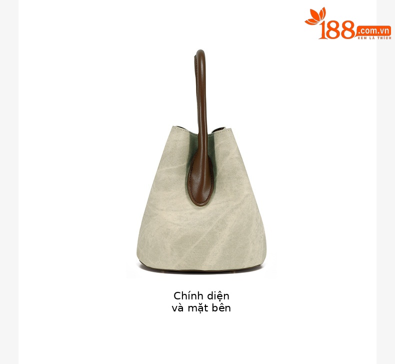 Túi bucket nữ dây rút đeo chéo đơn giản mẫu mới xuân 2026 chi tiết 14