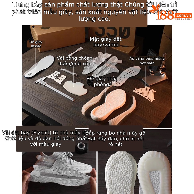 Giày thể thao dệt vải sneaker nữ đế dày phong cách sao trời — Thực sự bùng nổ thế hệ thứ 2 3 màu xám kaki gai