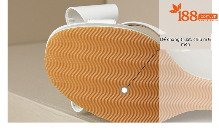 Sandal cao gót nữ quai chéo đế xuồng phong cách Trung cổ, nơ trang trí, gót 8 cm — Màu đen, Màu trắng sữa chi tiết 17
