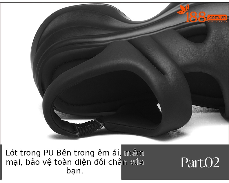 Dép sandal nữ đế xuồng cao 8 cm mùa hè 2025 phong cách đa năng — JST 7187 Trắng, JST 7187 màu đen chi tiết 16