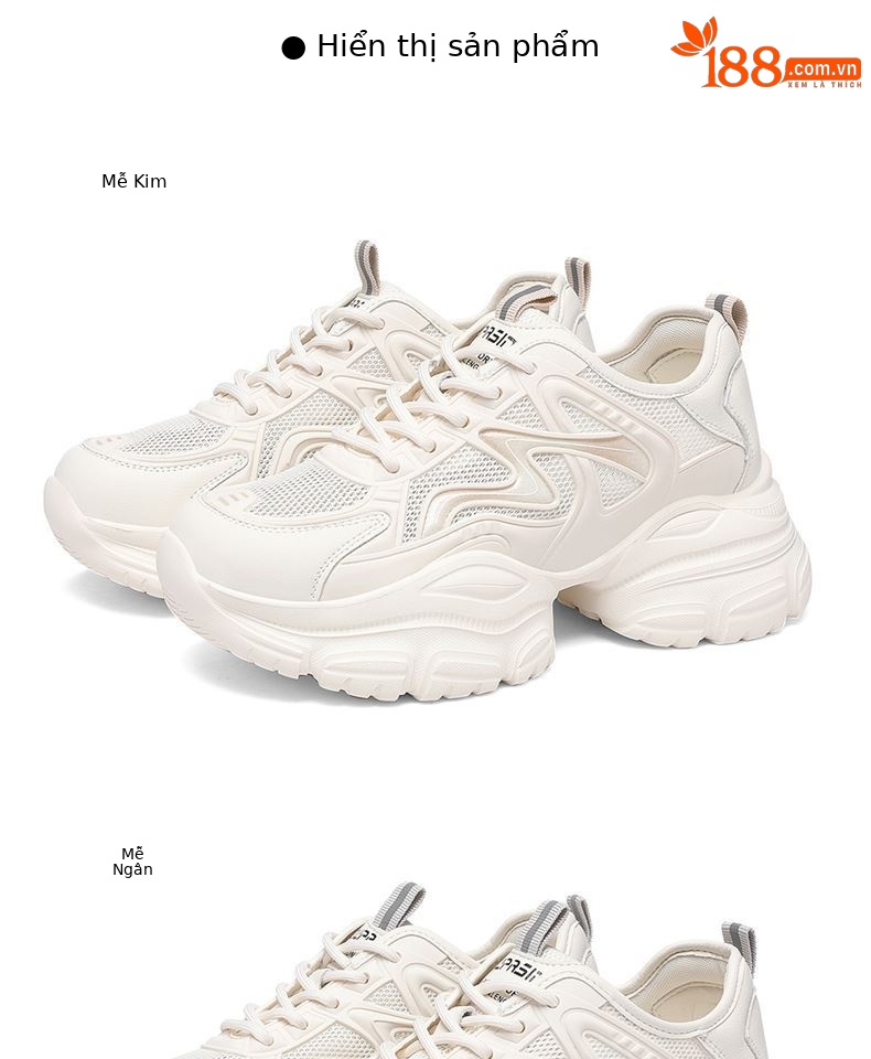 Giày sneaker nữ đế dày trắng mùa hè 2025 đế mềm thoáng khí — JST 1826-2 màu đen, JST 7142m bạc, JST 7009-1 xám xanh, JST 1826- 2m Trắng chi tiết 18