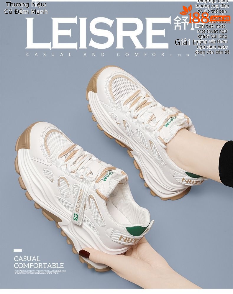 Giày sneaker nữ đế dày da thật thoáng khí mùa hè 2025 — JST 1269 màu xanh, JST 1269 quả mơ, LJ 58098 màu xám, DH 58275-1 Xanh chi tiết 2