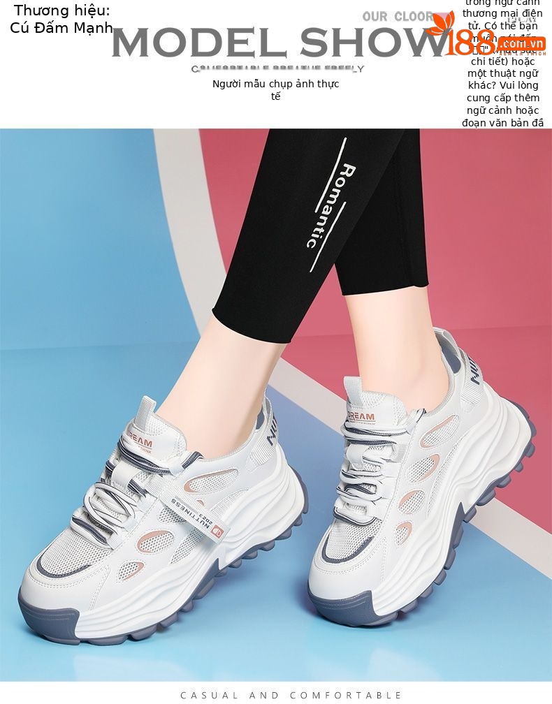 Giày sneaker nữ đế dày da thật thoáng khí mùa hè 2025 — JST 1269 màu xanh, JST 1269 quả mơ, LJ 58098 màu xám, DH 58275-1 Xanh chi tiết 4