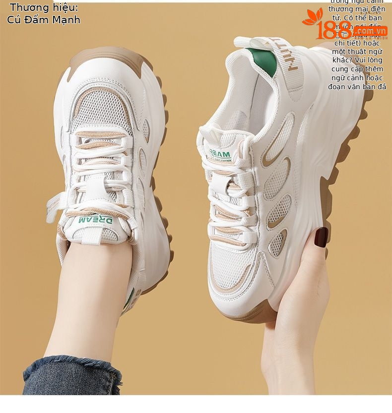 Giày sneaker nữ đế dày da thật thoáng khí mùa hè 2025 — JST 1269 màu xanh, JST 1269 quả mơ, LJ 58098 màu xám, DH 58275-1 Xanh chi tiết 10