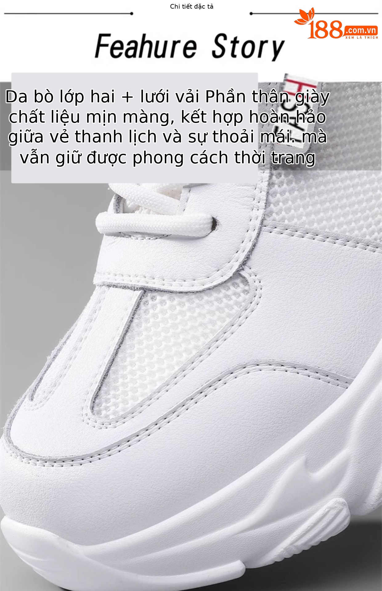 Giày sneaker nữ chunky đế dày lưới thoáng khí mùa hè 2025, gót 5 cm — DH 58316m gót xám cao 5cm, LJ 58098 màu xám, LJ 58098m màu, DH 58316 Màu trắng Chiều cao gót 5cm chi tiết 14