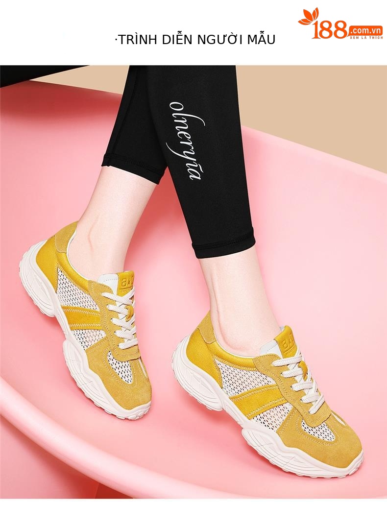 Giày thể thao nữ lưới thoáng khí cut-out mới 2025 — JST 7115 trái cây xanh, JST 7189 màu vàng, JST 7184m màu, JST 7216m màu chi tiết 3