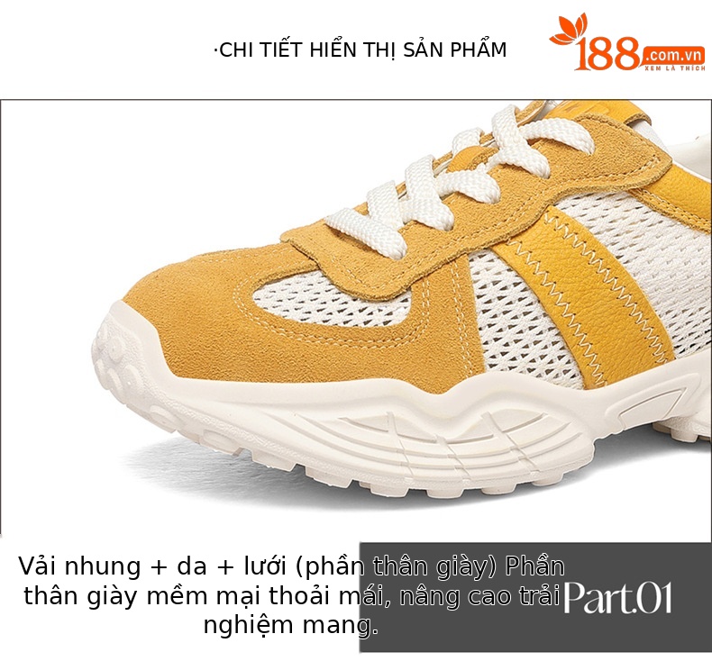 Giày thể thao nữ lưới thoáng khí cut-out mới 2025 — JST 7115 trái cây xanh, JST 7189 màu vàng, JST 7184m màu, JST 7216m màu chi tiết 15