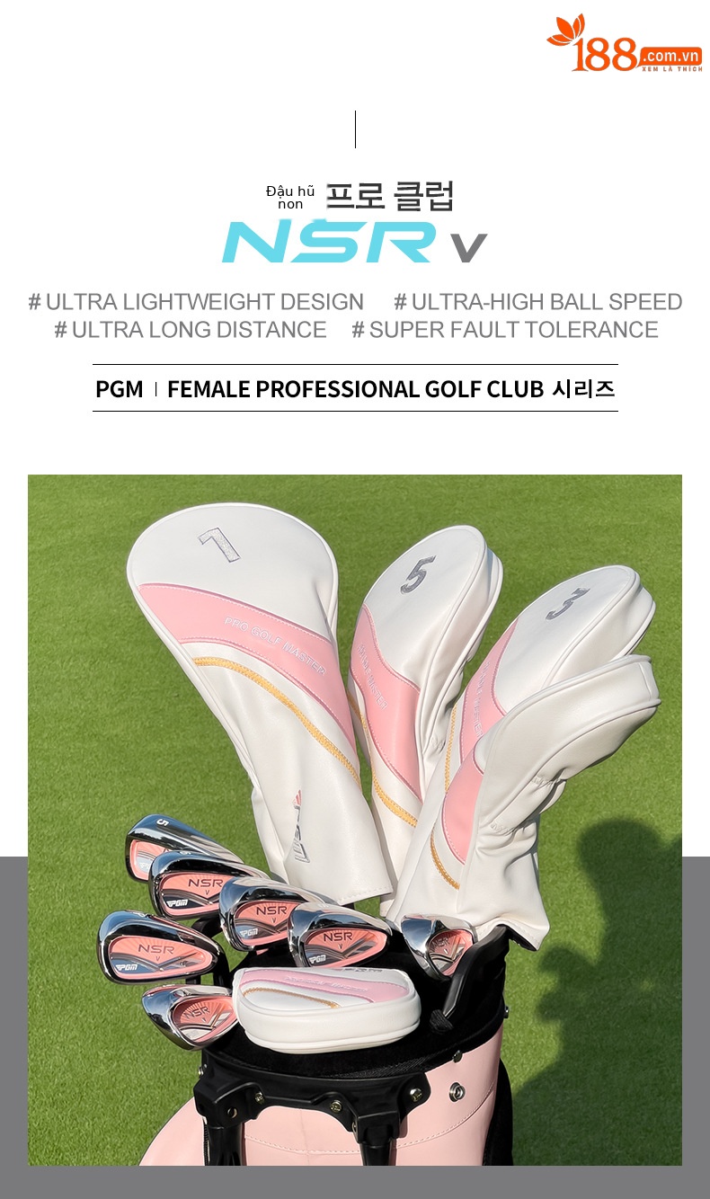 Gậy putter golf nữ PGM NSR V thép không gỉ trọng tâm thấp có đường ngắm — Bột san hô [TUG074] Nắp đầu thanh đẩy tay phải (thân trục thép) chi tiết 6