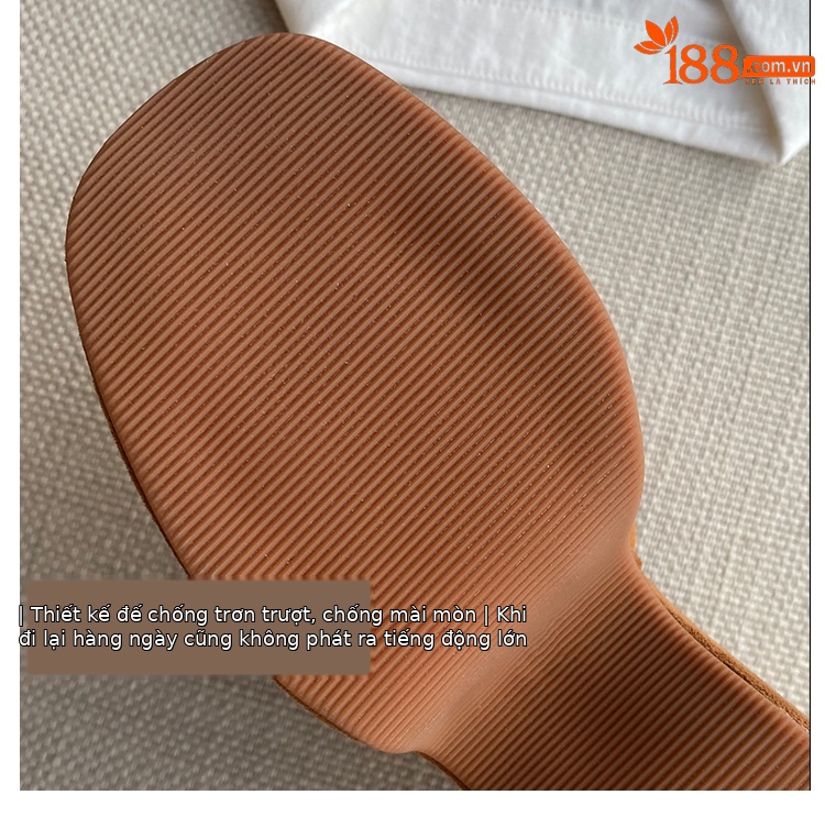 Dép sandal nữ đế xuồng da lộn gót siêu cao 11cm quai ngang hở mũi — Màu nâu, Màu đen chi tiết 16