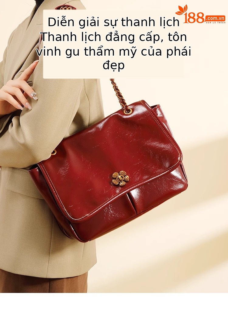 Túi Tote dây xích dung tích lớn phong cách sang trọng mùa xuân 2025 chi tiết 1
