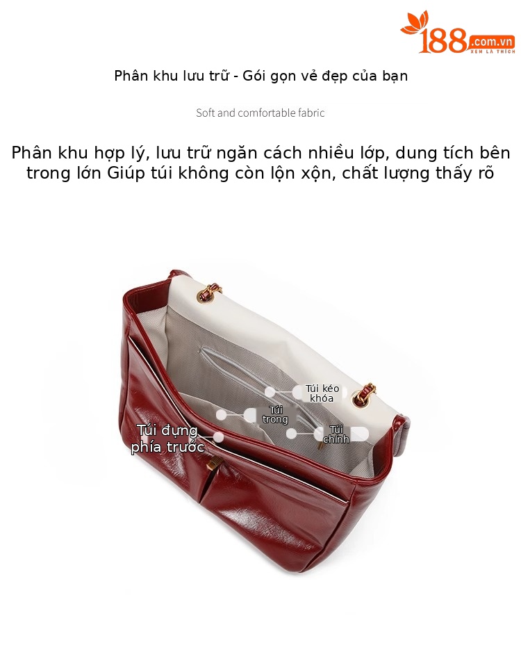 Túi Tote dây xích dung tích lớn phong cách sang trọng mùa xuân 2025 chi tiết 8