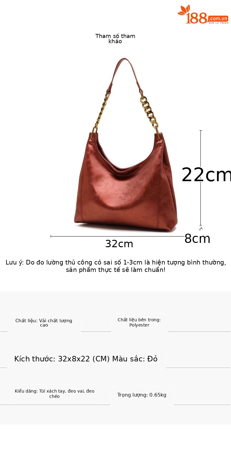 Túi tote da sáp dầu đeo chéo cổ điển dung tích lớn cho nữ chi tiết 7