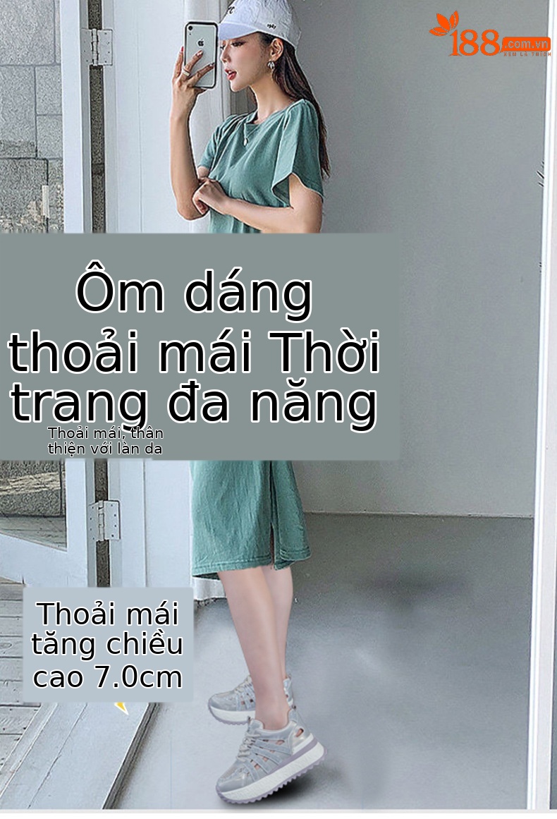 Giày sneaker chunky đế rỗng nữ mặt lưới thoáng khí đế dày mẫu mới mùa hè 2025 — M2865 màu tím, M2865 trắng ngọc trai chi tiết 1