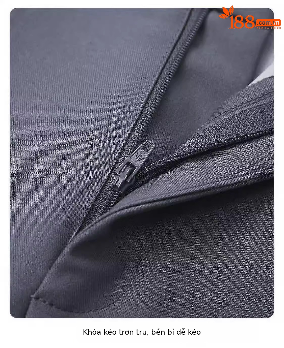 Quần tây nữ ống đứng dáng suông rộng, cạp cao, form ống khói (cigarette pants) mùa hè — Màu xám (không có thắt lưng) chi tiết 4