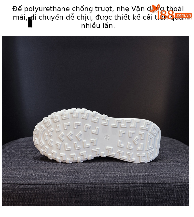 Giày sneaker chunky nữ đế dày mặt lưới thoáng khí phong cách thể thao — M2877 màu be, M2877 màu xanh lam, M2877 Màu tím chi tiết 7