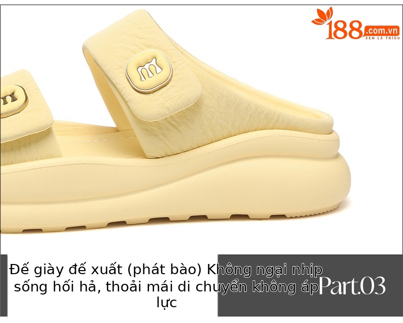 Dép thể thao đế dày nữ phong cách Pháp đi biển đa năng — 7207 màu be, 7207 màu vàng chi tiết 17