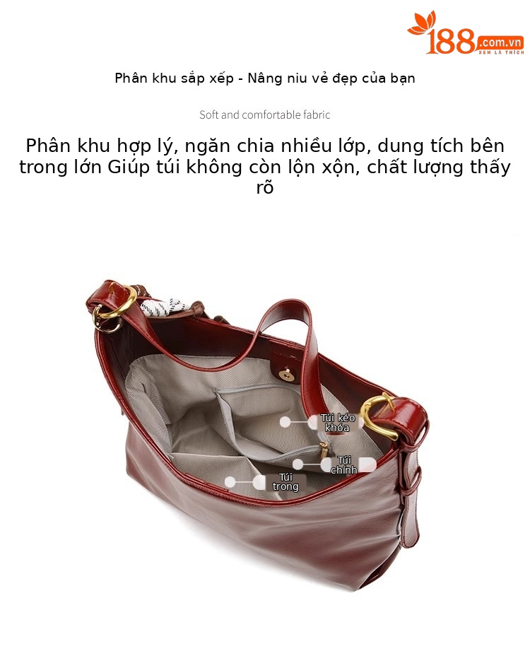 Túi Tote Dây Xích Nữ Dung Tích Lớn Thu Đông 2025 Mới Dễ Phối Màu Đi Làm Đeo Vai Đeo Nách Đeo Ngang chi tiết 8