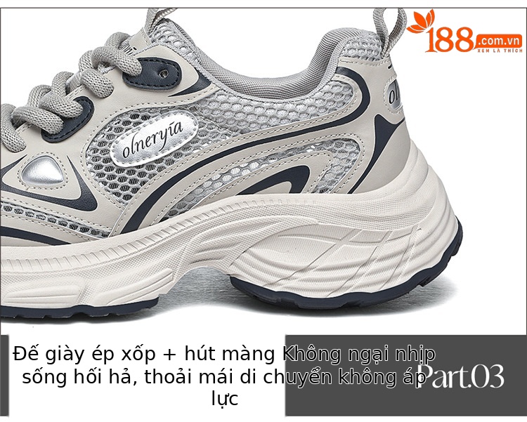 Giày sneaker nữ chunky đế dày lưới thoáng khí 2025 — Lưới đôi mùa xuân thu J7009-KAY màu xanh xám, Lưới đơn màu be J7009-1KAY phong cách mùa hè, Lưới đôi mùa xuân thu J7009-KAY màu be, Lưới đơn màu xanh xám J7009-1KAY phong cách mùa hè chi tiết 16