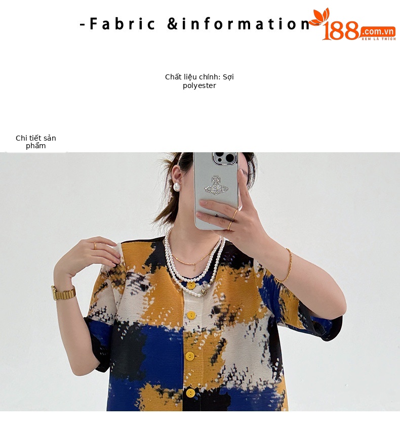 Áo khoác cardigan nữ họa tiết kẻ caro cổ tròn dáng rộng — hoa hồng đỏ chi tiết 2