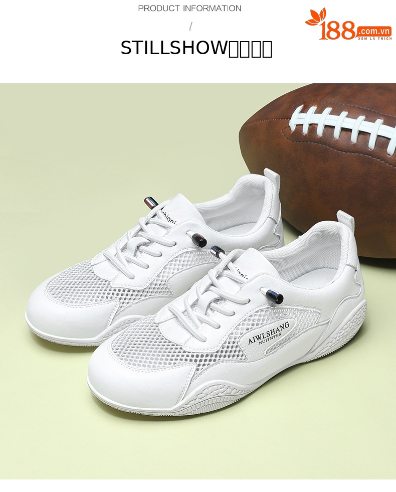 Giày sneaker nữ da thật trắng đế mỏng lưới thoáng khí mùa hè 2025 — Màu be L58109KAY, TrắngL58109KAY chi tiết 13