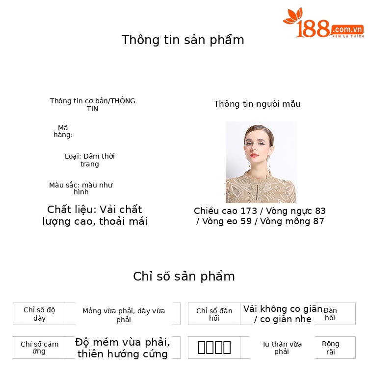 Váy maxi thêu ren cổ điển Pháp tay ngắn eo thắt, dáng ôm tôn dáng mùa hè 2025 — bầu trời xanh, màu xanh nhạt, đen, màu hoa cà chi tiết 10