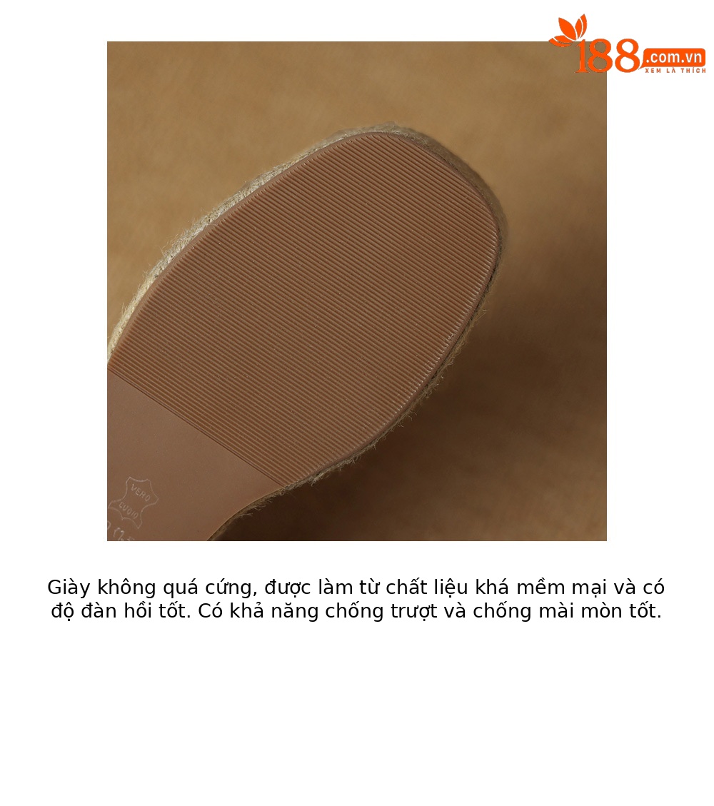 Dép sandal nữ quai chéo đế xuồng dệt rơm, hở mũi lưới, đế dày tăng chiều cao — Màu hồng, Màu trắng be, Màu xám chi tiết 21