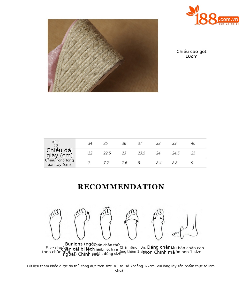 Dép sandal nữ quai chéo đế xuồng dệt rơm, hở mũi lưới, đế dày tăng chiều cao — Màu hồng, Màu trắng be, Màu xám chi tiết 3