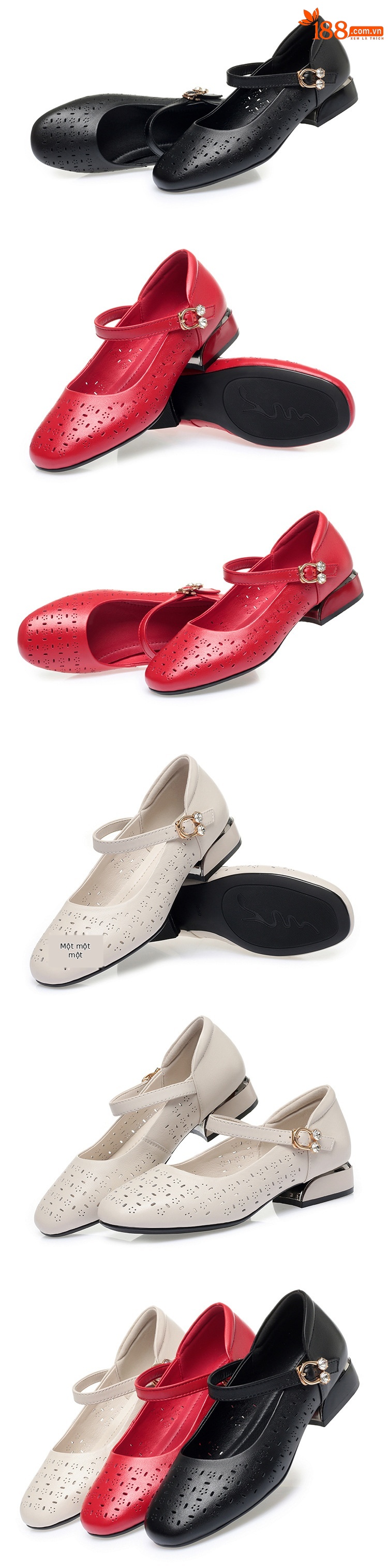 Dép sandal nữ quai chữ V đế bằng da thật, gót thấp, thoáng khí, chống trượt — đen chi tiết 6