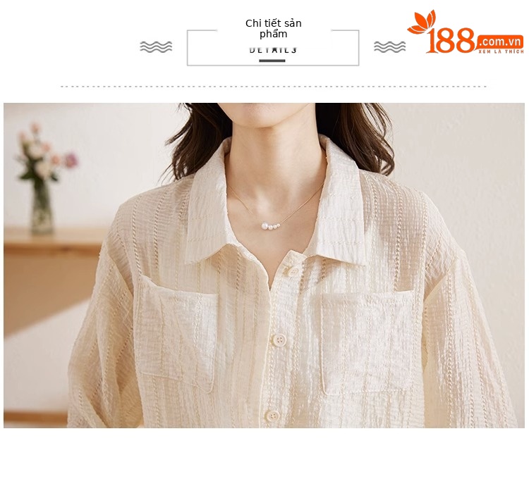 Áo khoác chống nắng nữ dáng dài tay dài xếp ly nhẹ — Màu xanh lá chi tiết 22