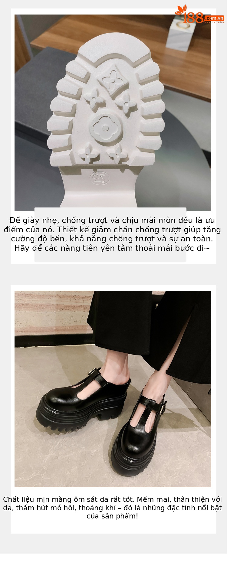 Dép mule nữ bít mũi đế xuồng cao 15cm khóa trang trí mùa hè — Màu trắng be 15cm, Màu trắng be 10cm, Màu trắng gạo 12cm, Màu đen 12cm chi tiết 6