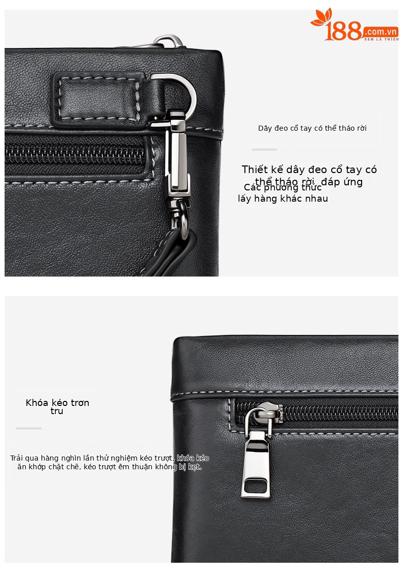 Túi phong bì nam da thật Emperor Paul – clutch cầm tay cao cấp phong cách thời trang chi tiết 9