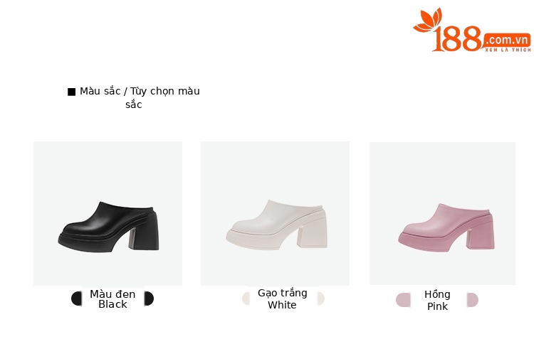 Dép mule nữ mũi nhọn đế xuồng chống nước gót cao 10cm — đen, màu hồng, Màu trắng nhạt chi tiết 4