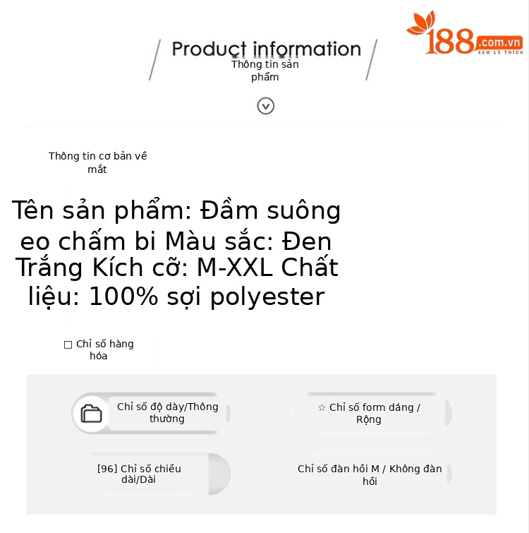 Đầm chấm bi tay phồng cổ V eo thắt dây dáng dài Z5627 — Màu đen, Màu trắng chi tiết 12