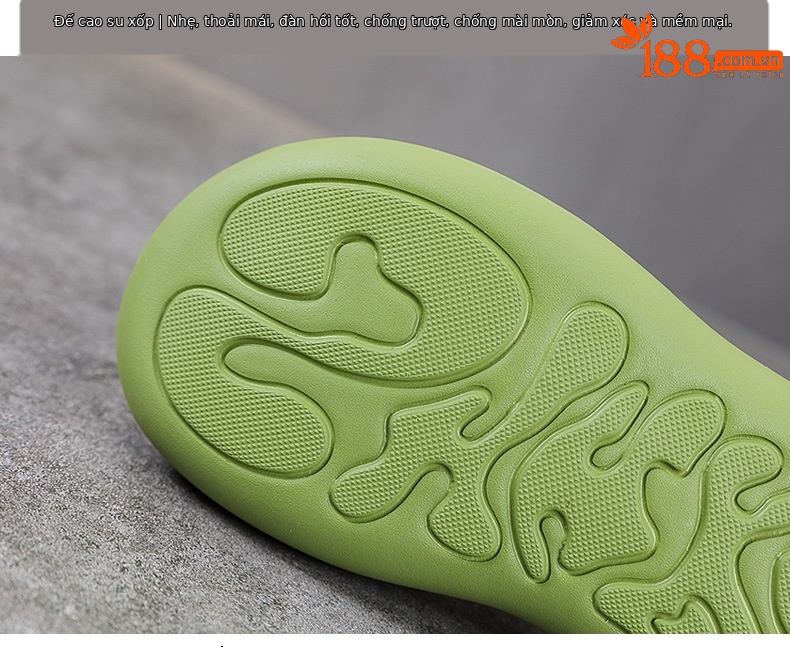 Sandal La Mã nữ đế dày da thật hở ngón — Màu trắng be chi tiết 7