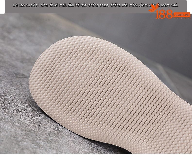 Dép sandal nữ quai chữ V da bò thật, đế mềm Velcro — màu xanh lá cây chi tiết 7