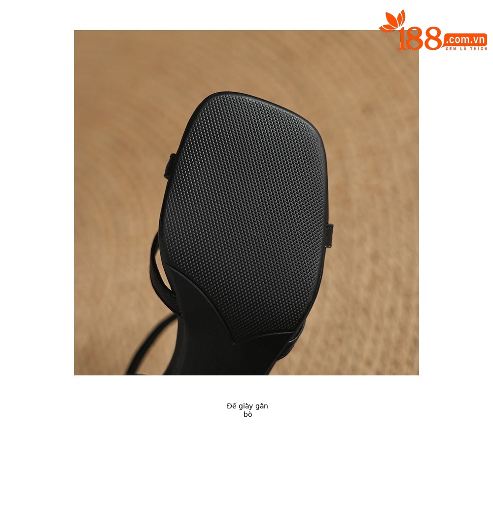 Sandal nữ quai ngang mũi hở gót 5.5 cm phong cách Hàn Quốc — đen chi tiết 21