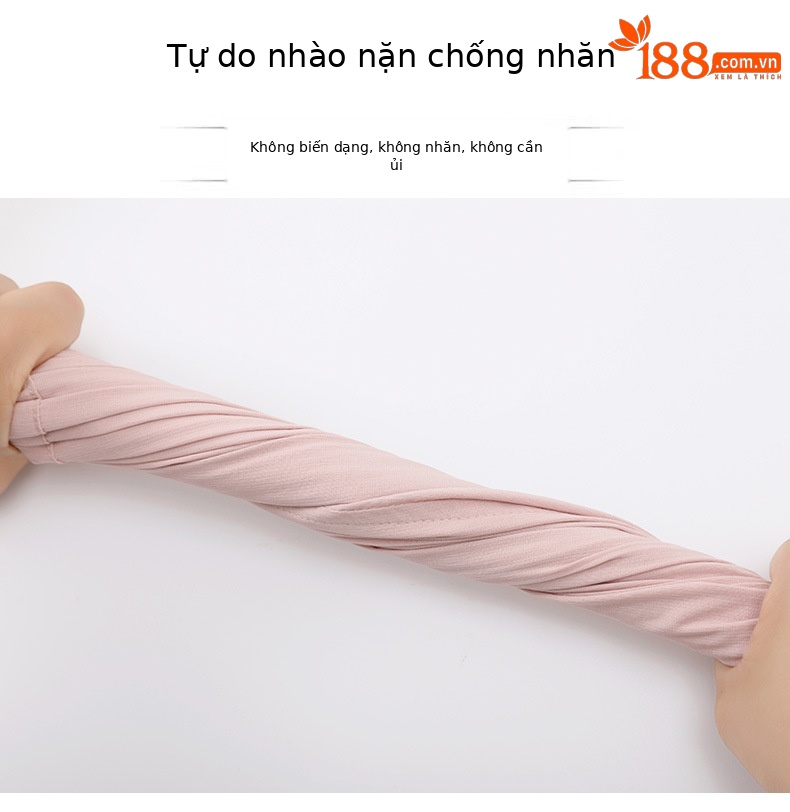 Quần tây nữ ống đứng lưng thun co giãn chống nắng nhanh khô mỏng nhẹ — Màu trắng trà chi tiết 14