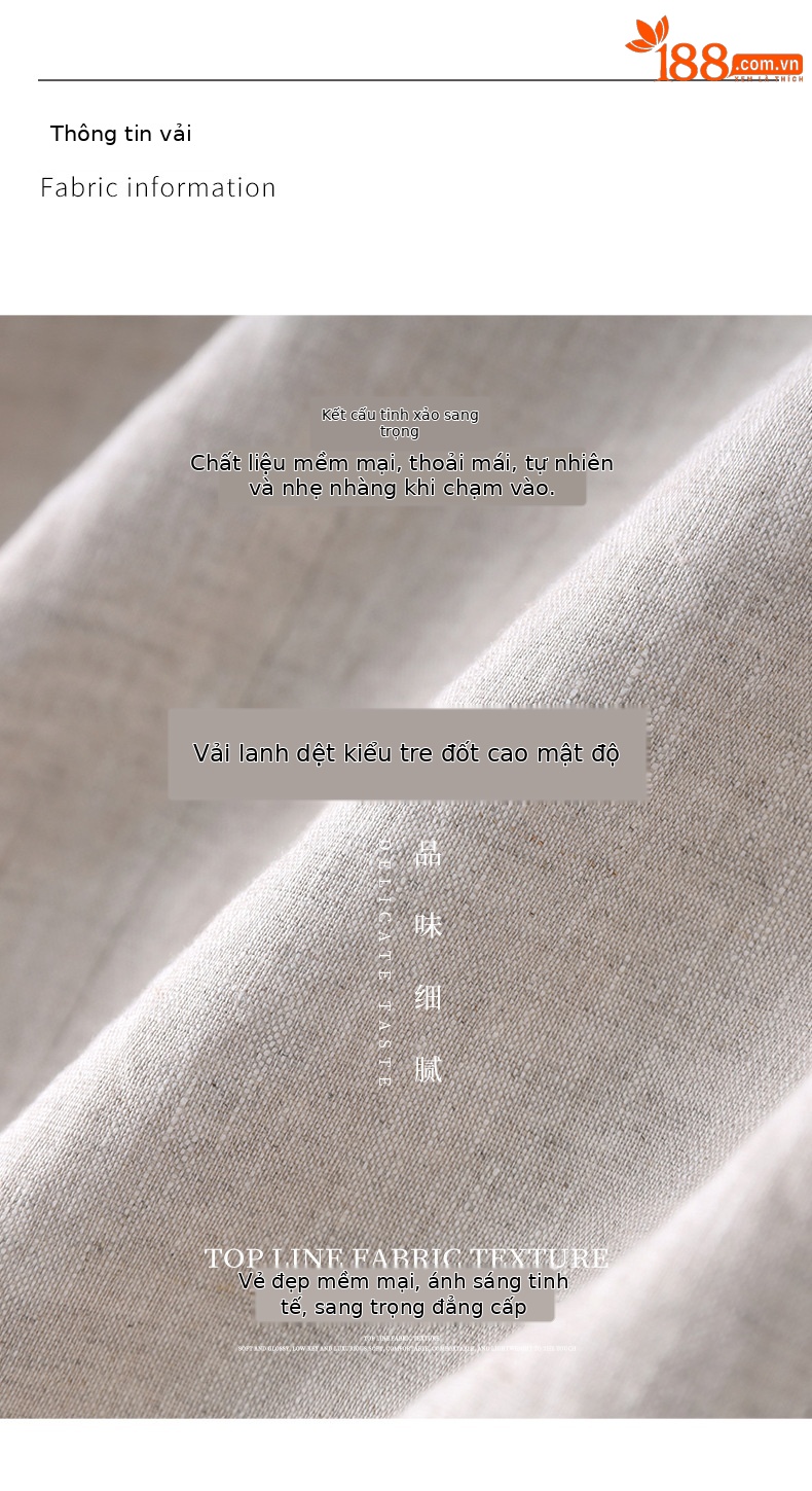Bộ vest nữ cổ chữ V hai mảnh vải lanh đi làm mùa hè — Màu mơ chi tiết 3