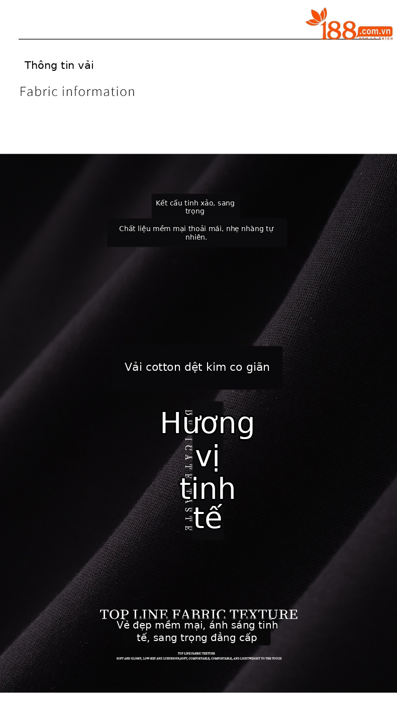 Bộ áo cổ tròn đính cườm phối tay bèo + quần short nữ mùa hè — Màu đen chi tiết 3