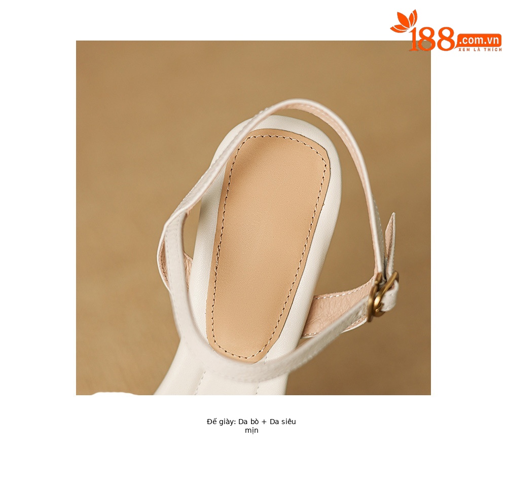 Sandal nữ quai ngang mũi hở gót cao 5.5 cm kiểu Hàn Quốc — đen chi tiết 19