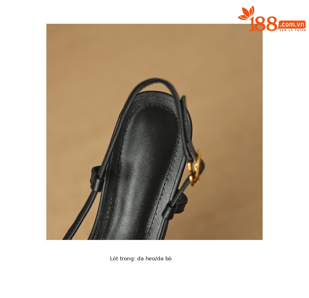 Sandal nữ hở mũi gót dày bện 5.5cm kiểu La Mã — da cừu đen chi tiết 19