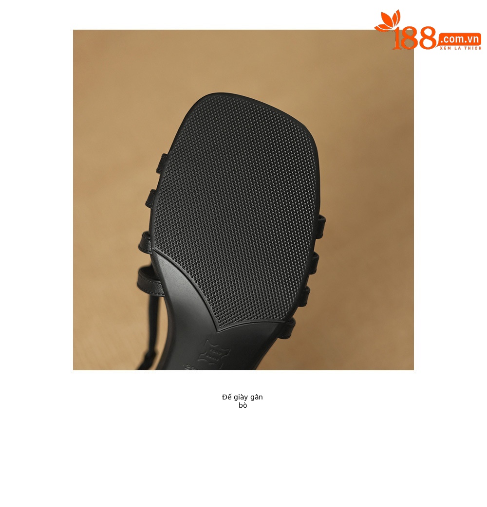Sandal nữ hở mũi gót dày bện 5.5cm kiểu La Mã — da cừu đen chi tiết 21