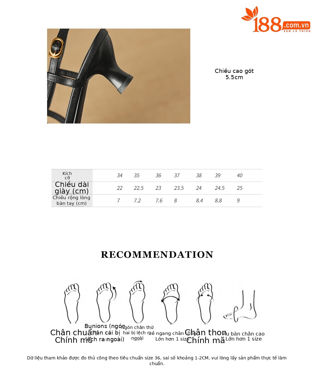 Sandal nữ hở mũi gót dày bện 5.5cm kiểu La Mã — da cừu đen chi tiết 4